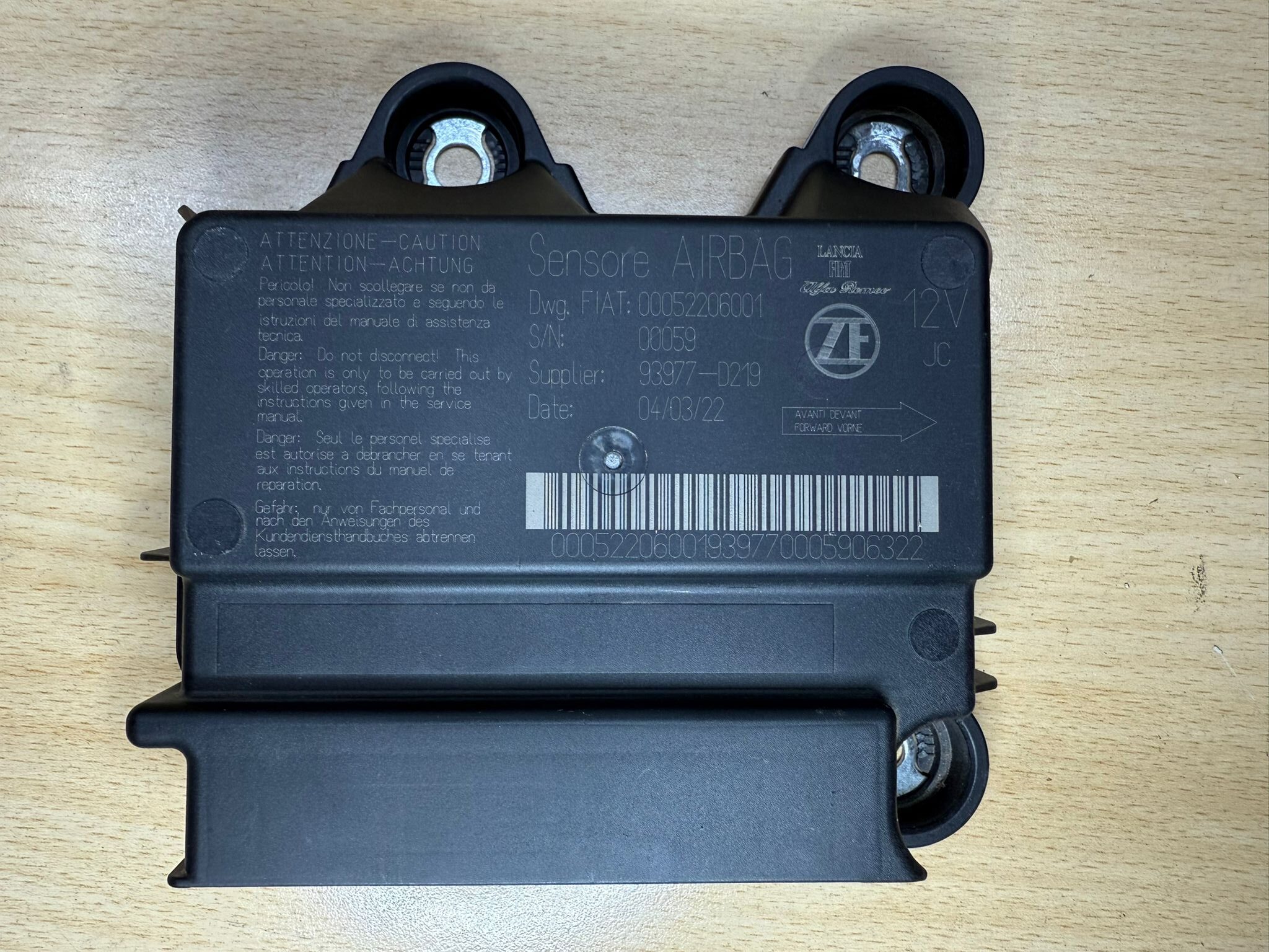 Riparazione Centralina Airbag Fiat Panda